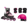 Rolki dziecięce Rollerblade Micro Cube Girl - zestaw