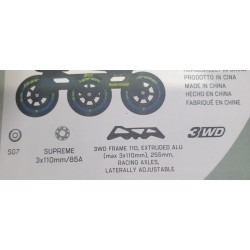 Szyny Rollerblade 3WD 110 komplet z kółkami